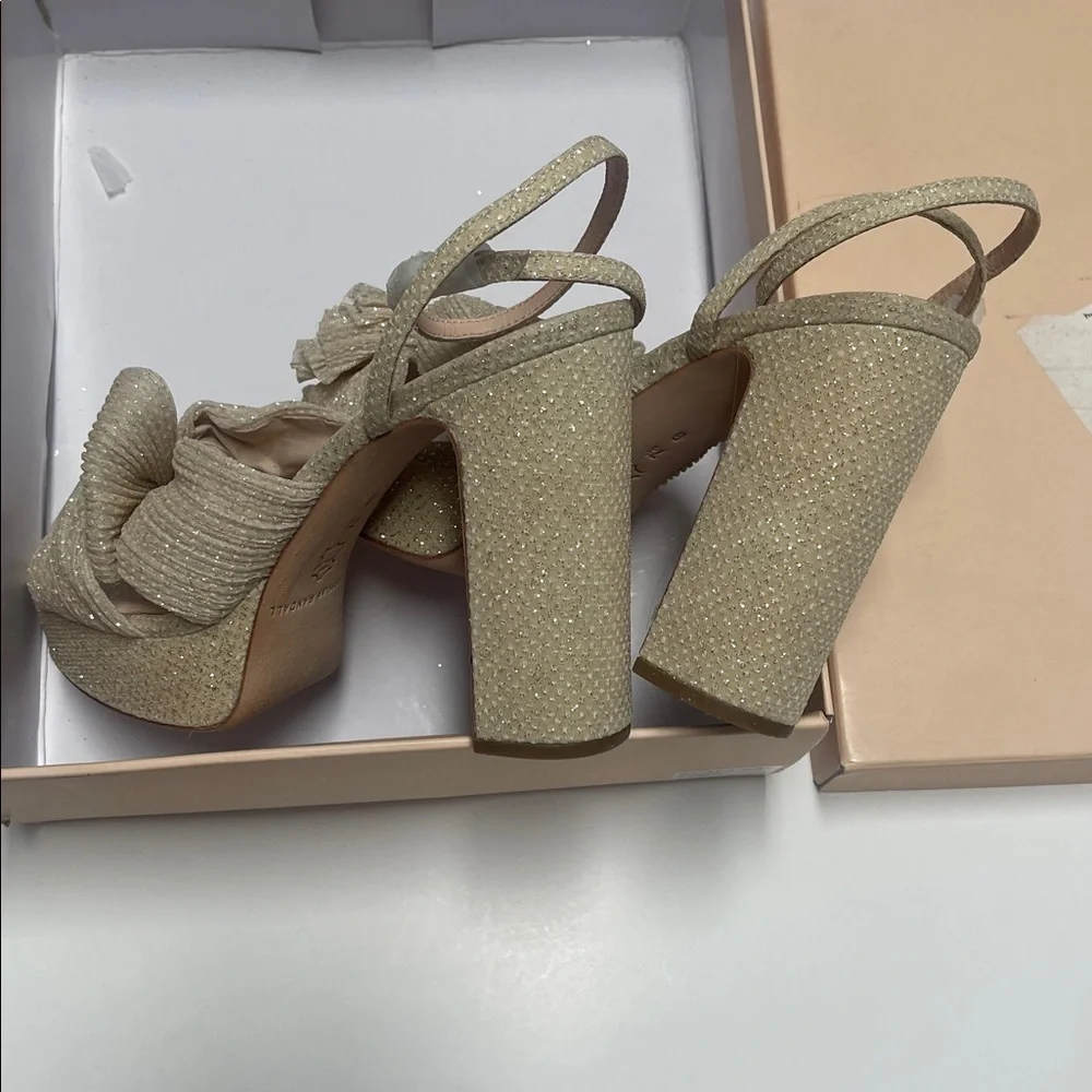 LOEFFLER RANDALL
NATALIA PLEATED PLATFORM SANDAL - CHAMPAGNE - Picture 7 of 9